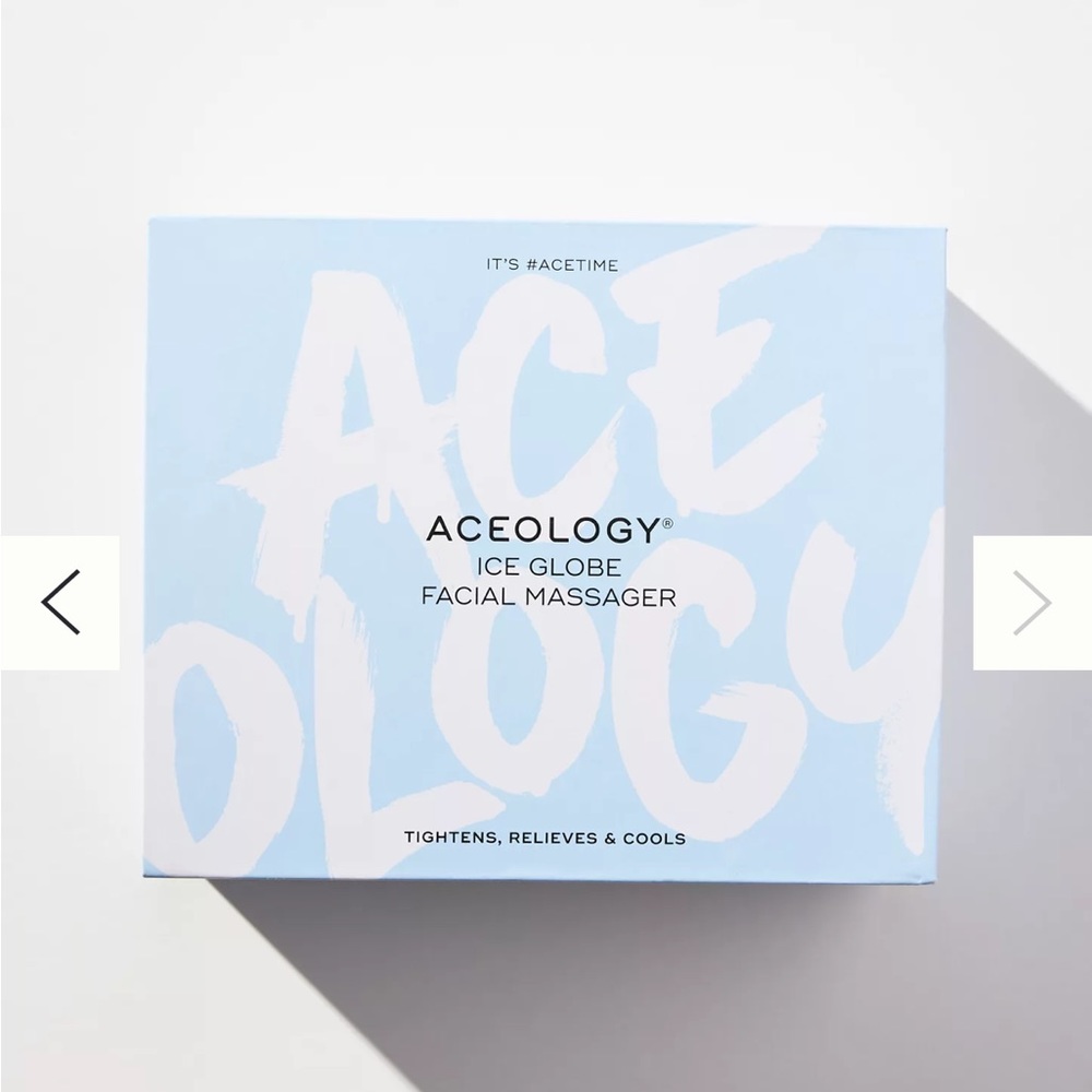 Aceology The Original Blue Ice Globe Facial Massage Tool Set Brand New